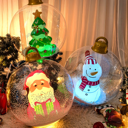 60cm Giant Luminous Inflatable Christmas Balls With Lights