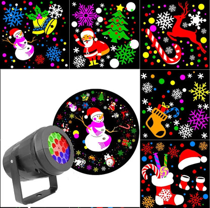 USB LED Christmas Projector Lights 16 Patterns