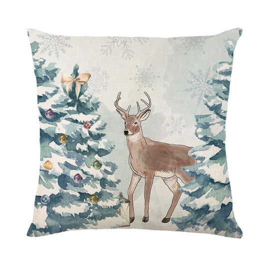 Linen Christmas Pillow Cover