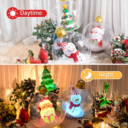60cm Giant Luminous Inflatable Christmas Balls With Lights